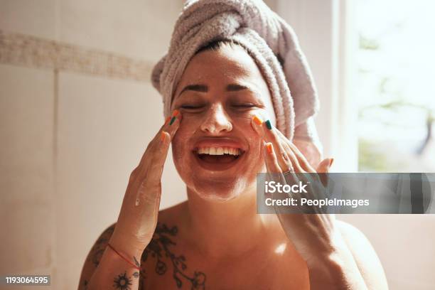 Beauty Starts With Being Good To Your Skin Stock Photo - Download Image Now - Women, Skin Care, One Woman Only