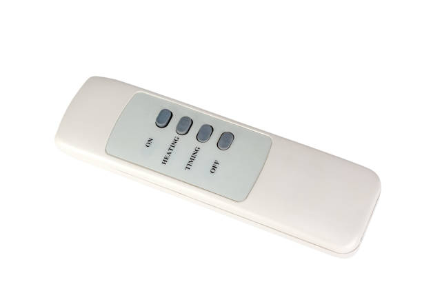 istock Electronic remote control fan heater and air conditioning 1193064792