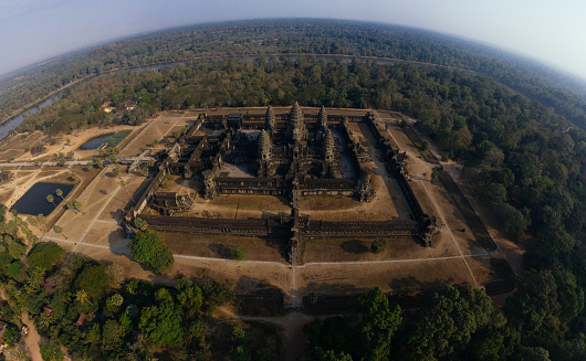 Ayutthaya, Thailand - August 26, 2023: tourists visiting the old Chaiwatthanaram temple complex.