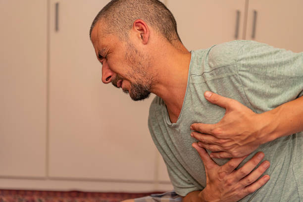 istock Man is Suffering from a Serious Pain in Chest 1193068367