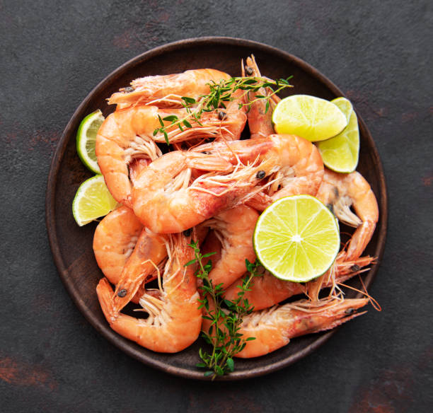 istock Shrimps served on a plate 1193069297