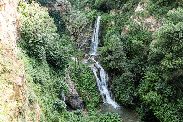 istock Waterfalls Running Through the Rocky Hill 1193070890