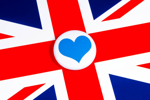 istock Blue Heart Symbol and the UK Flag 1193072304