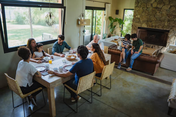 istock Multi-generation family enjoy breakfast together 1193073959