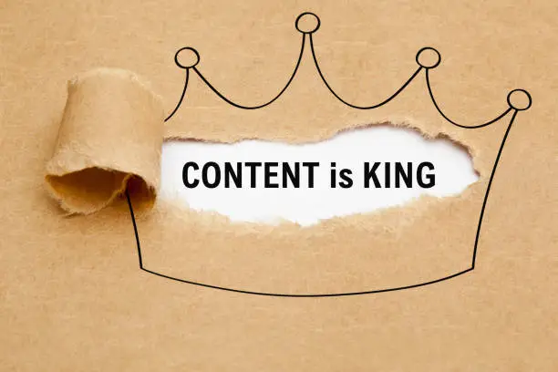 Photo of Content Is King Crown Paper Concept