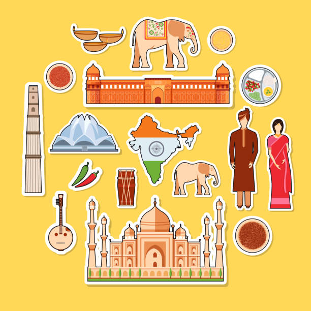 ilustrações de stock, clip art, desenhos animados e ícones de country india travel - lotus mahal