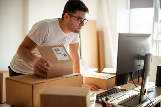 istock Young Man Working in Delivery service 1193078008