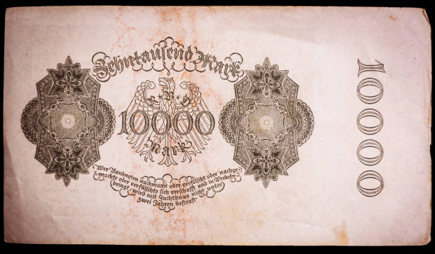 Deutsche Mark, back view 10000 Mark Banknote  - German Banknote from 1920 - 1929