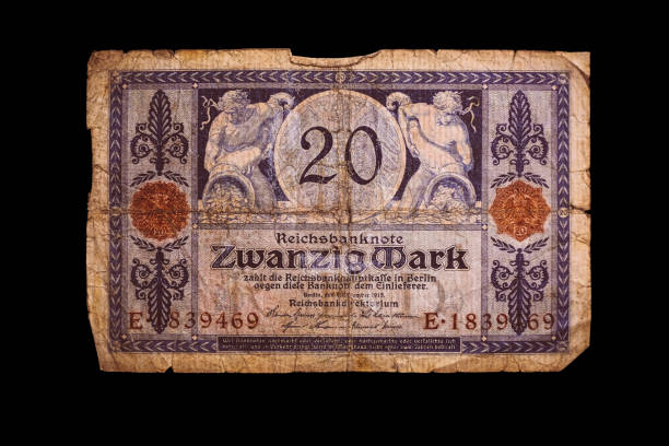 Deutsche Mark, front view 20 Mark Banknote  - German Banknote from 1920 - 1929