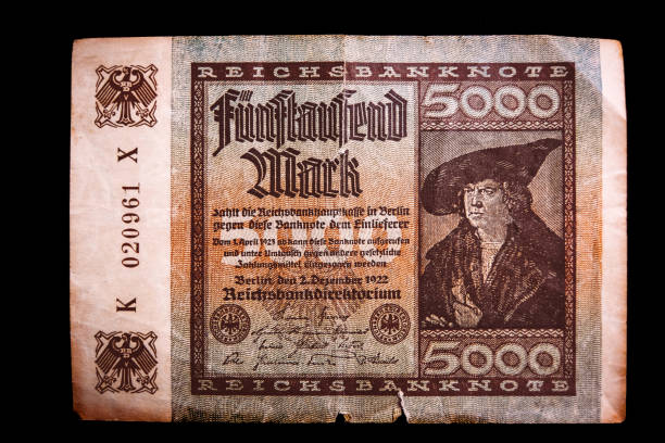 Deutsche Mark, front view 5000 Mark Banknote  - German Banknote from 1920 - 1929