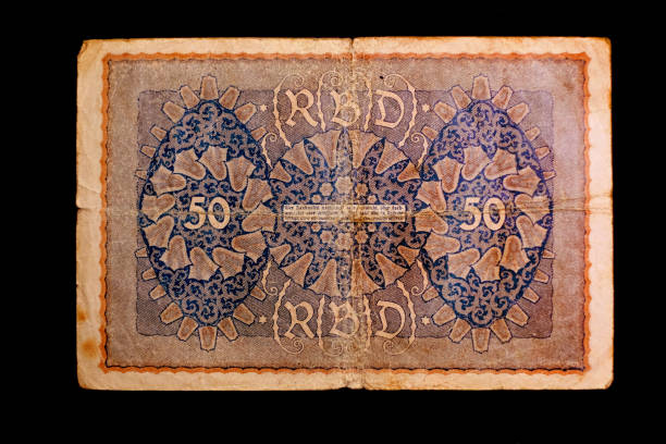 Deutsche Mark, back view 50 Mark Banknote  - German Banknote from 1920 - 1929