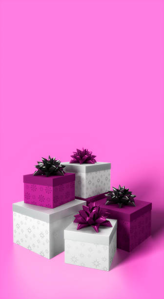 istock christmas presents on pink flamingo colored background 3d render 1193095776