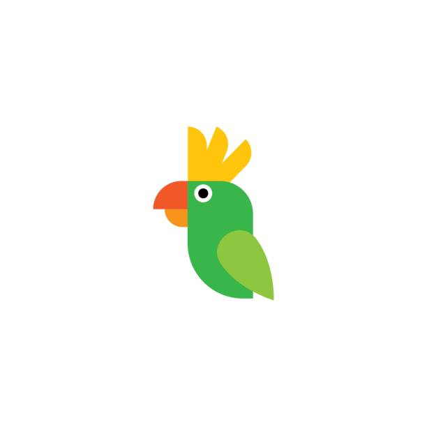 Parrot vector Parrot vector icon design parrot tattoos backgrounds stock illustrations