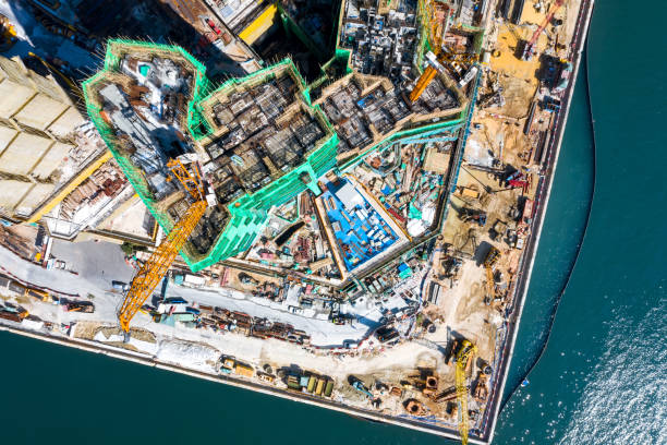 istock Construction site in Tseung Kwan O, Hong Kong 1193098082