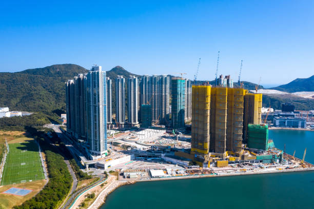 istock Construction site in Tseung Kwan O, Hong Kong 1193098596
