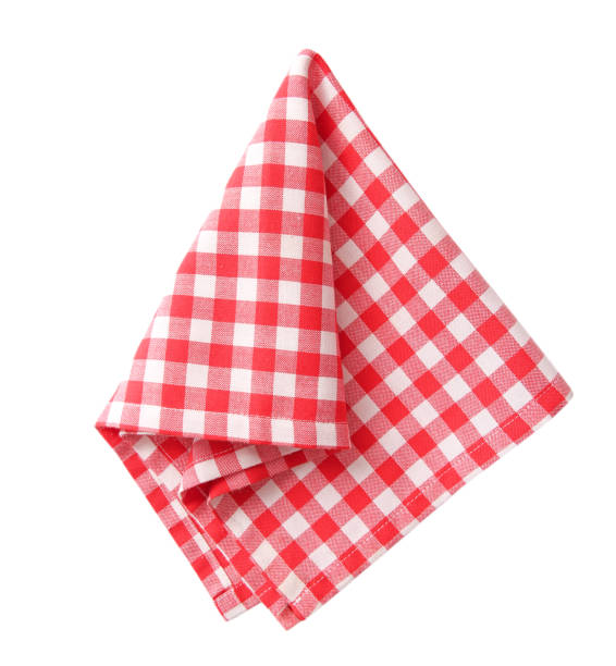 istock Red picnic cloth isolated,checkered towel. 1193100510