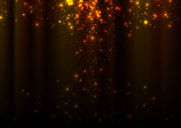 istock Abstract vector golden light, Magic gold dust and glare, Festive Christmas background, Golden rain, Vector illustration design 1193104678