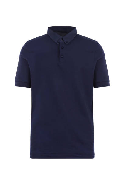istock Blank dark blue t-shirt, front view 1193114137