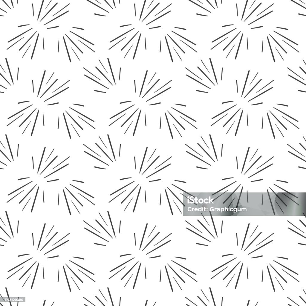 White Rays Pattern Seamless Pattern Background With Rays Isolated White Background Stock ...