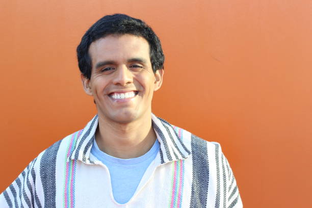 istock Indigenous South American man portrait 1193121769