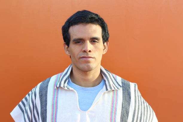 istock Indigenous South American man portrait 1193121770
