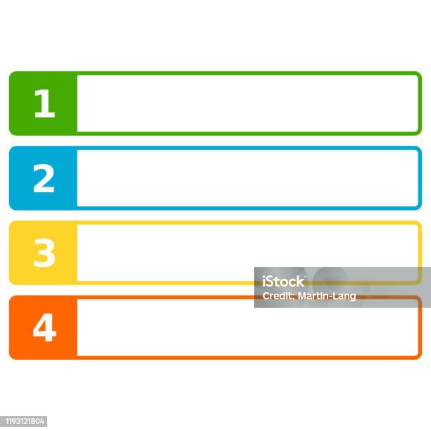 Numbered List Design Template Stock Illustration - Download Image Now ...