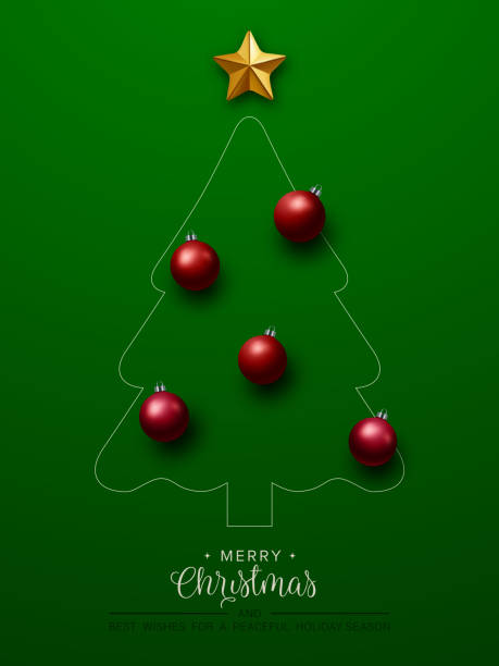 Christmas Tree. Vector Illustration. vector art illustration