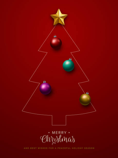 Christmas Tree. Vector Illustration. - ilustração de arte vetorial