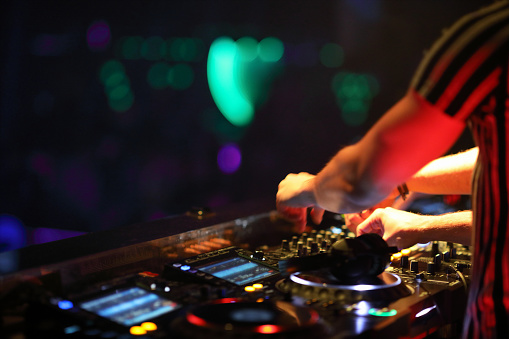 DJ playing music at the club