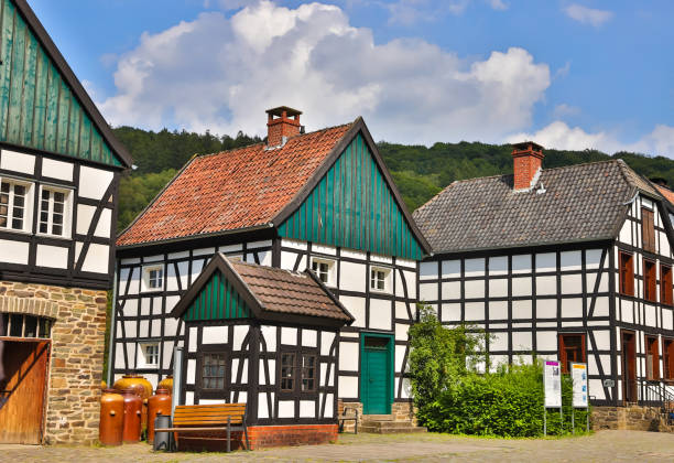 Werder old city with cloudy blue sky.Germany.