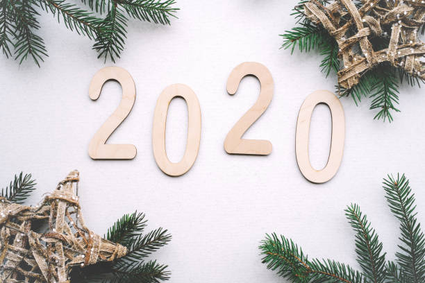 istock Symbol from number 2020 on grey background 1193128662