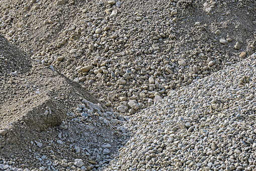 stones and pepples on a pile at a construction site