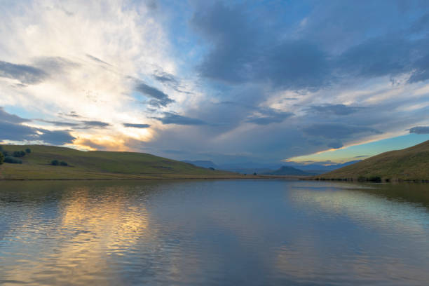 istock Last light of the day reflect on the water 1193129154