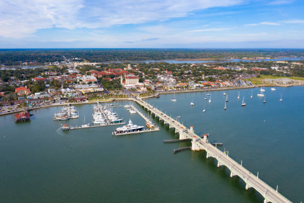 istock St. Augustine Aerial with Bridge of Lions 1193131423