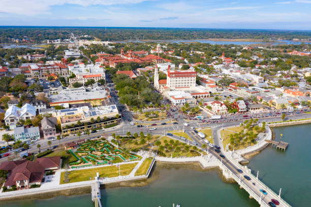 istock St. Augustine Aerial with Bridge of Lions 1193131432
