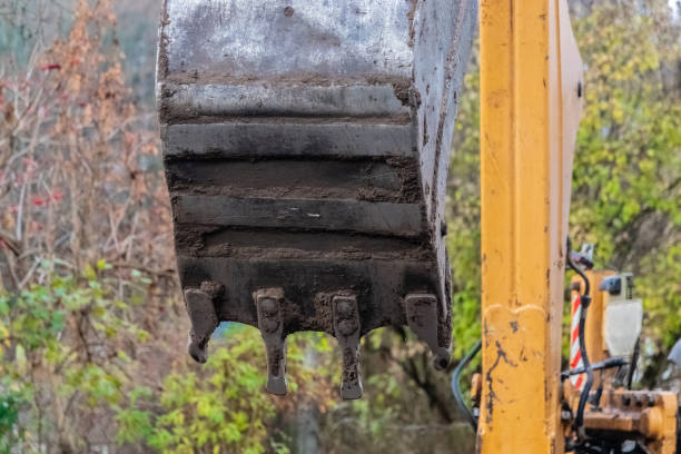 istock Excavator bucket construction vehicles. Detail. 1193132153