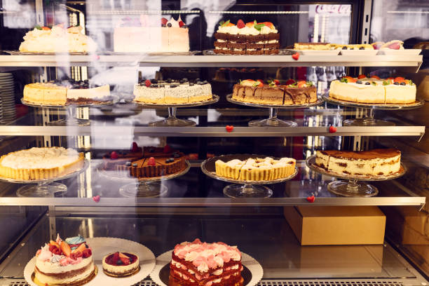 istock Many cakes in candy shop's case window 1193138296