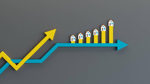 istock Real estate business graph and charts 1193139638