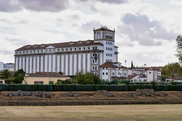 Photo of View of the store grain, silo de trigo of Merida in Extremadura, Spain