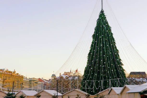 istock Christmas tree in Lithuania Vilnius at Advent reflex 1193155613