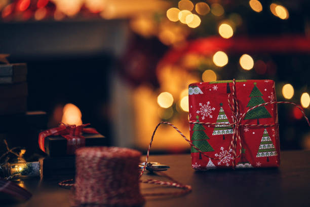 istock Christmas Presents and Holiday Lights 1193158525