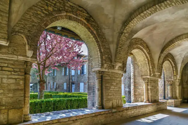 Saint-Philibert de Tournus is a medieval church, the main surviving building of a former Benedictine abbey in Tournus, France. Cloister