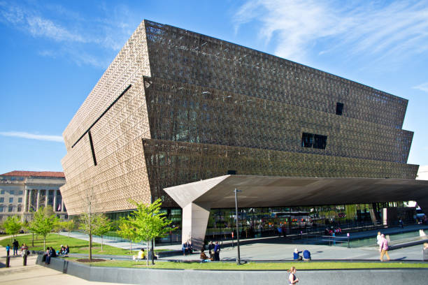 National Museum of African American History and Culture Building in Washington DC, USA National Museum of African American History and Culture Building in Washington DC, USA. A popular visitors and tourists destination in the capital city. smithsonian museums stock pictures, royalty-free photos & images