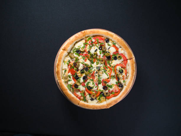 istock Restaurant tasty pizza on blackboard 1193164246