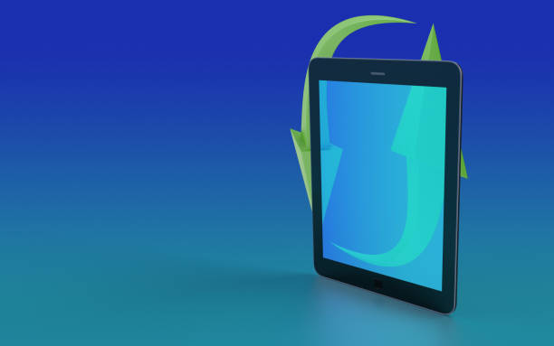istock Arrow Symbol On A Digital Tablet Screen 1193171482