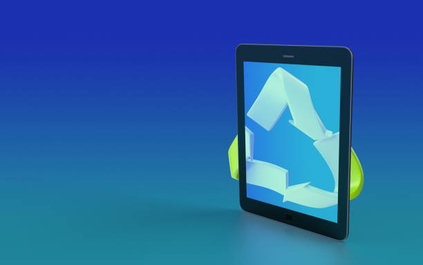istock Recycling Symbol On A Digital Tablet Screen 1193174729