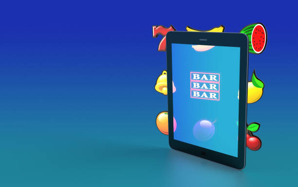istock Video Slot Machine Symbol On A Digital Tablet Screen 1193174910