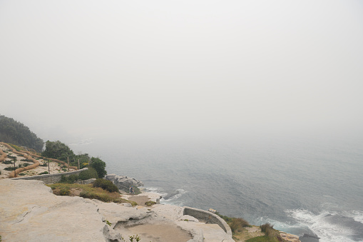 Sydney covered in bushfire smoke, Bondi Beach Australia 2019