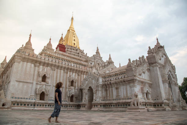 istock one young man, walking around the Ananda Temple in Old Bagan, Myanmar 1193186138