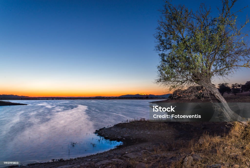 Alqueva lake near Monsaraz village, Portugal Alentejo Stock Photo